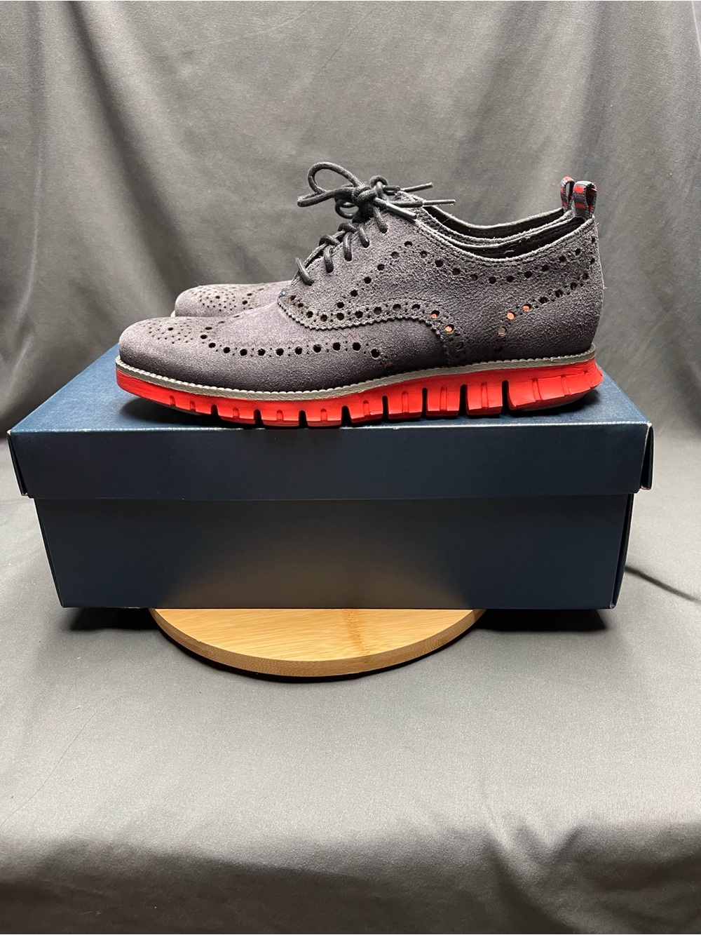 Men’s Cole Haan Zerogrand Wing Oxford Grey Suede - Size 7.5M